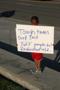 This child came down to Staples Center to protest Donald Sterling's racism. This child came down to Staples Center to protest Donald Sterling's racism.