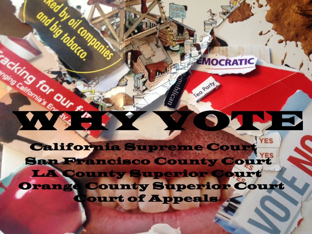 Why Vote? Importantly there are Superior Court Judges and County Judges that are politically elected. These politicans face far less scrutiny than their counterpart politicians running for other elected offices. 2014 election - judicial list. Why Vote? Importantly there are Superior Court Judges and County Judges that are politically elected. These politicans face far less scrutiny than their counterpart politicians running for other elected offices. 2014 election - judicial list.