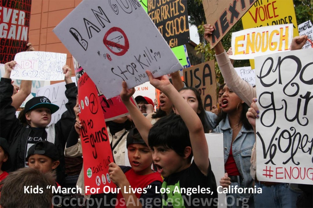 Hundreds of Thousands of Kids and Adults Nationwide "March For Our Lives" - Tens of Thousands March to Los Angeles City Hall, Greeted By Mayor Hundreds of Thousands of Kids and Adults Nationwide "March For Our Lives" - Tens of Thousands March to Los Angeles City Hall, Greeted By Mayor